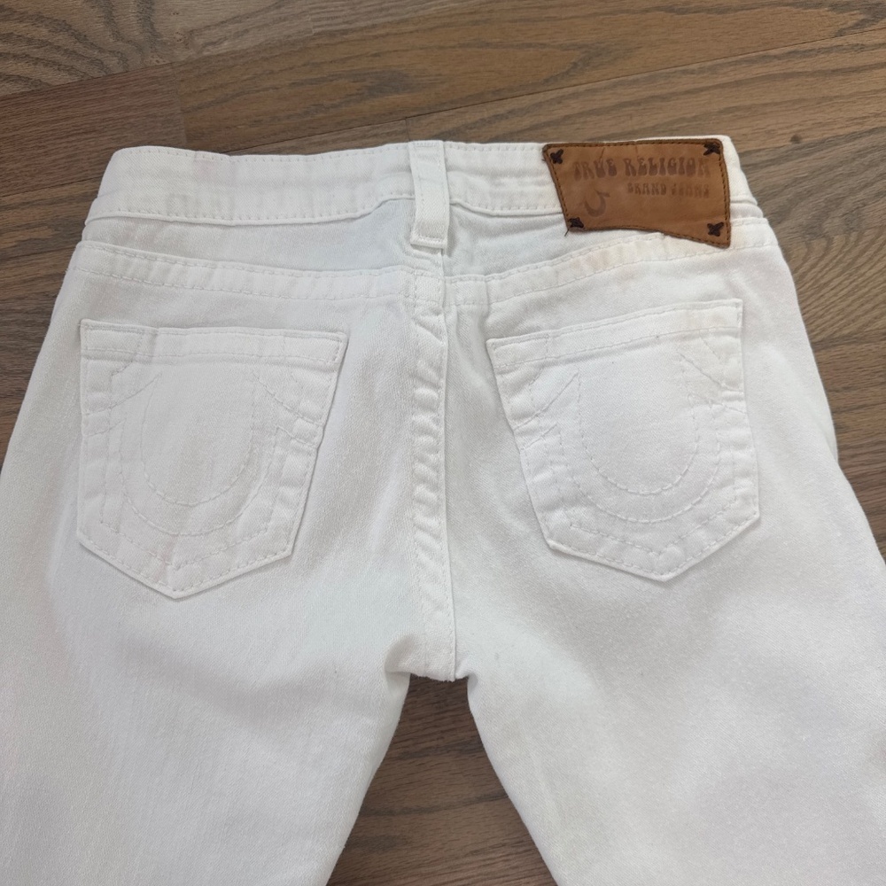 True Religion straight leg white Jeans Size 29/32 - Picture 4 of 7